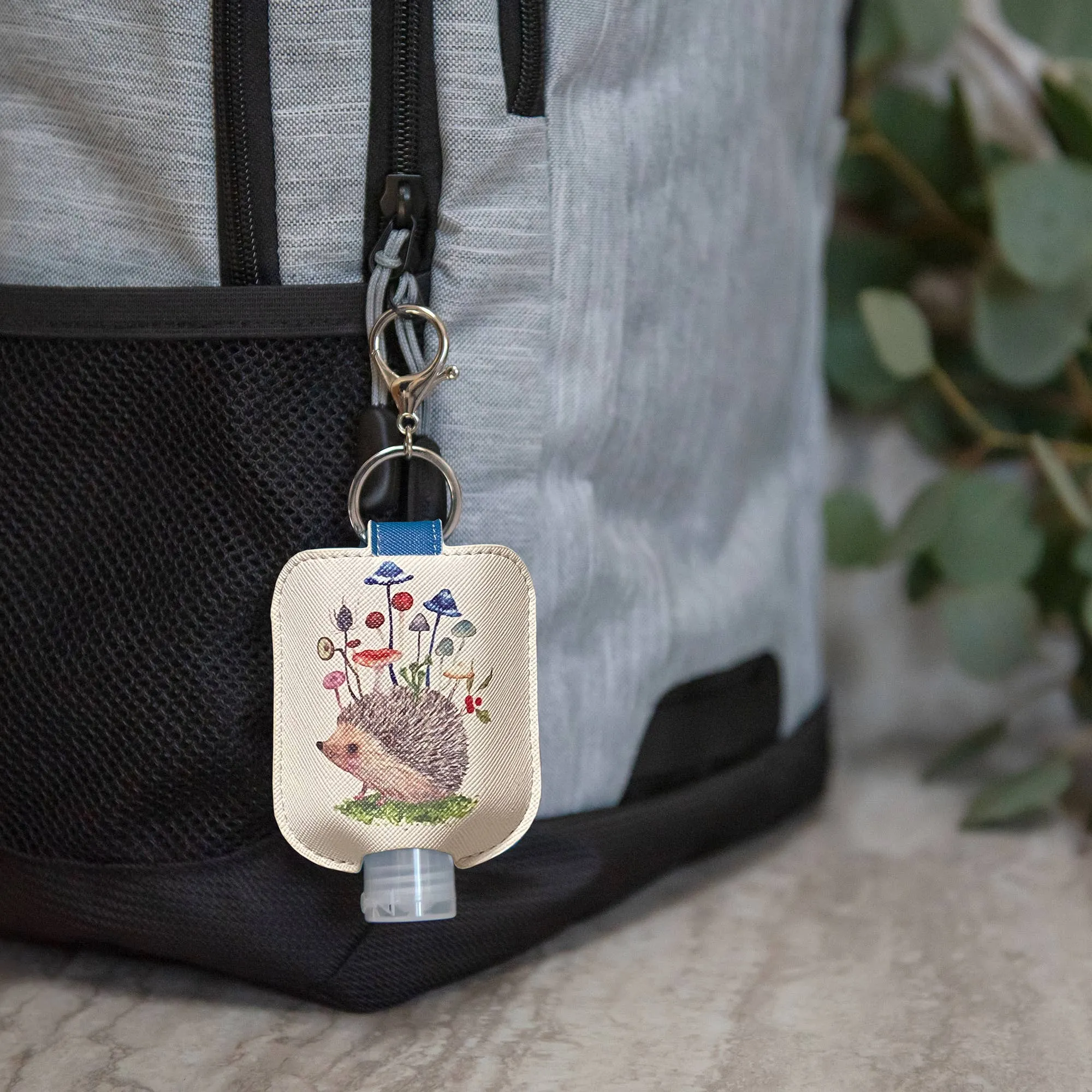 Studio Hedgehog With Mushrooms Hand Sanitizer Holder