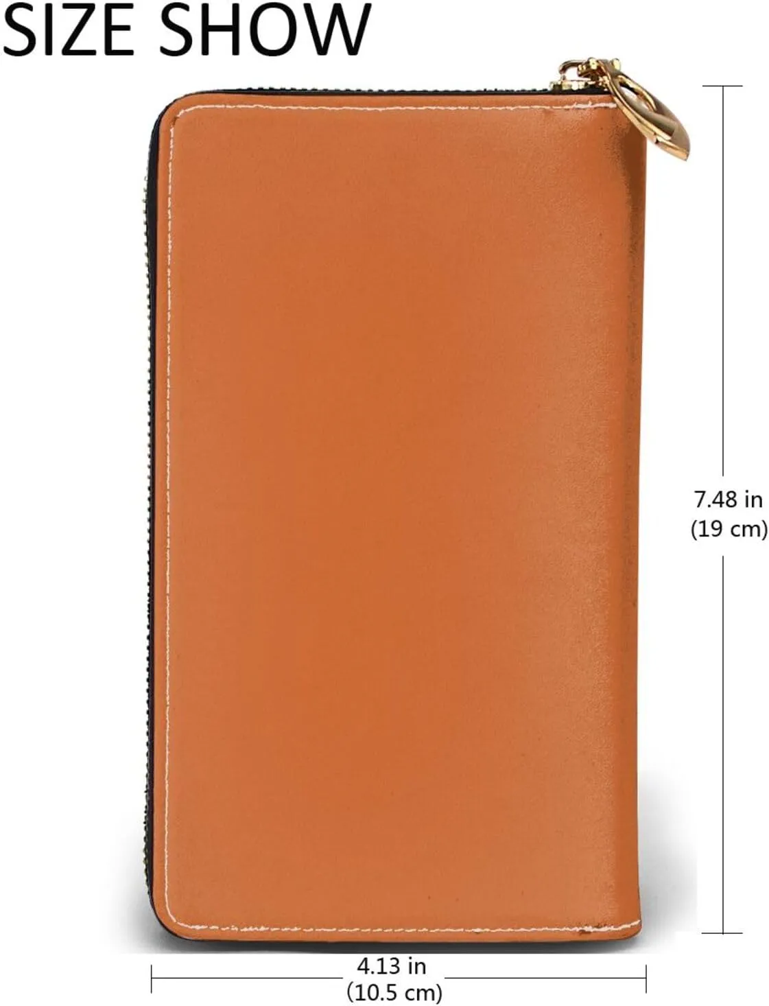 Stylish Long Wallet,Leather Zip Wallet Coin Purse Clutch Bag,Large Capacity Credit Card Organizer Bag/Fire Brick Red/Long Purse For Women And Men