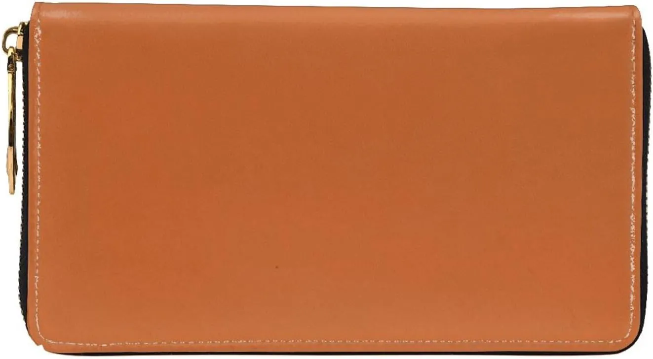 Stylish Long Wallet,Leather Zip Wallet Coin Purse Clutch Bag,Large Capacity Credit Card Organizer Bag/Fire Brick Red/Long Purse For Women And Men