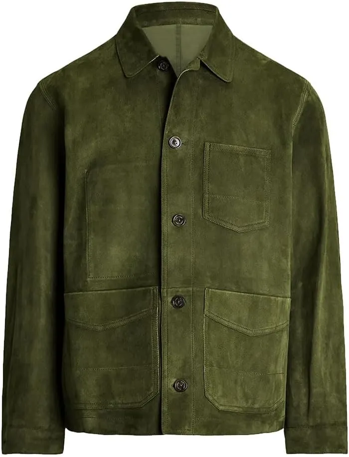 Suede Leather Jacket Men – Real Lambskin Suede Casual Leather Jackets For Men - Mens Suede Jacket