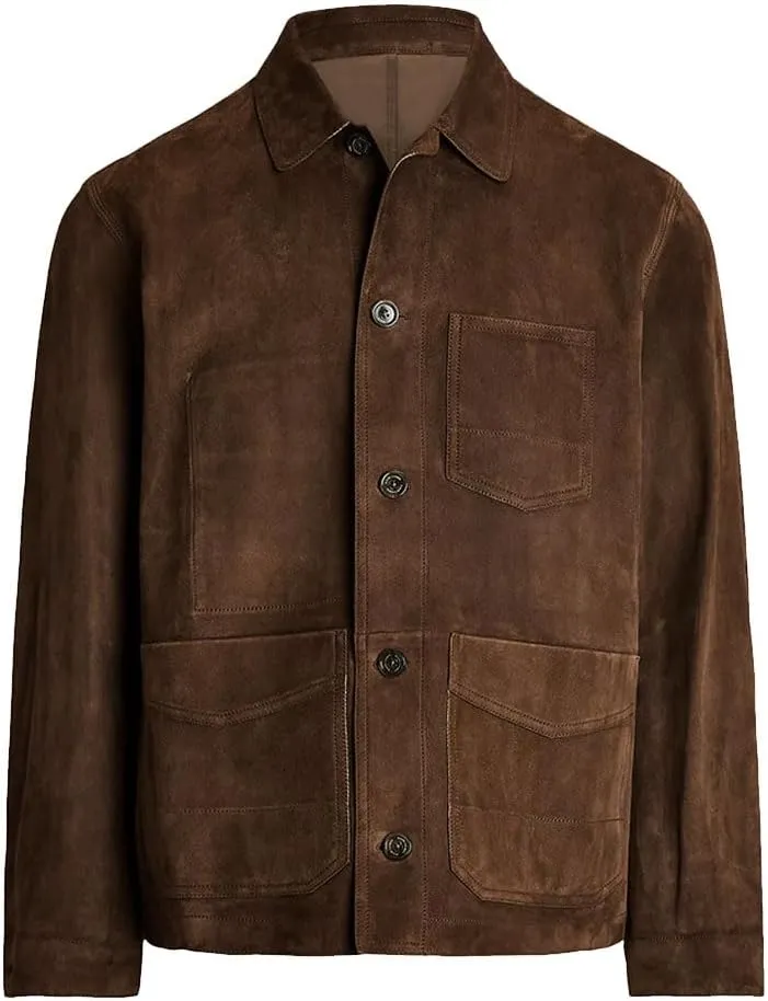 Suede Leather Jacket Men – Real Lambskin Suede Casual Leather Jackets For Men - Mens Suede Jacket