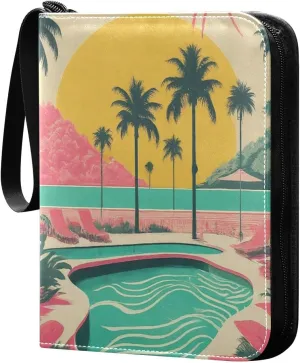 Sun Card Binder 4 Pockets, 400 Pockets Trading Card Binder Removable Card Albums Card Holder for Games, Sports, Football, Baseball Cards