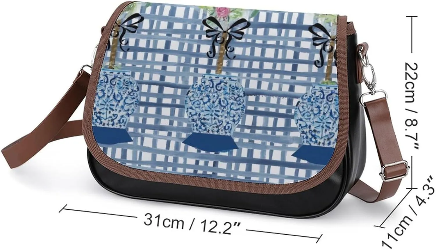 Sunflower Pattern Leather Shoulder Bag with Detachable Shoulder Strap Versatile for Daily Use