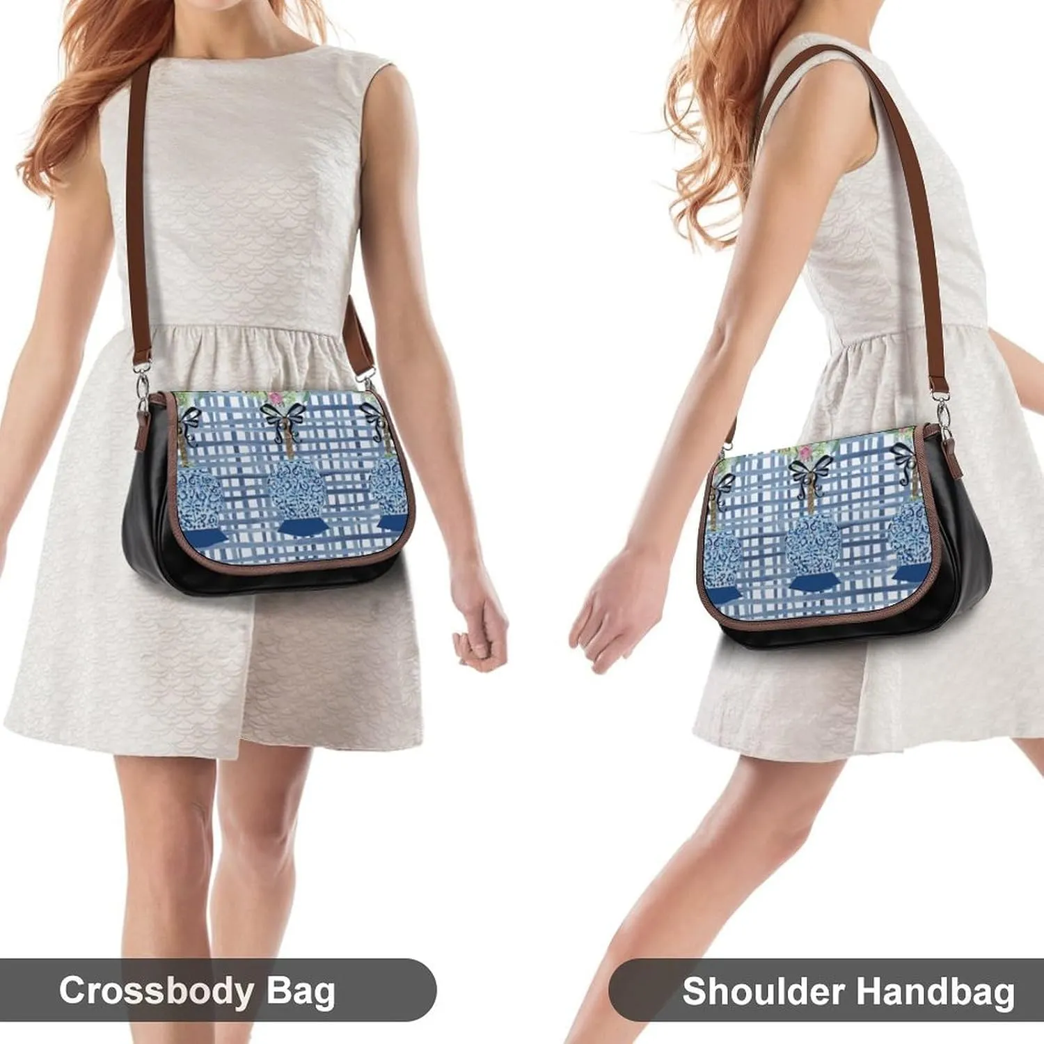 Sunflower Pattern Leather Shoulder Bag with Detachable Shoulder Strap Versatile for Daily Use