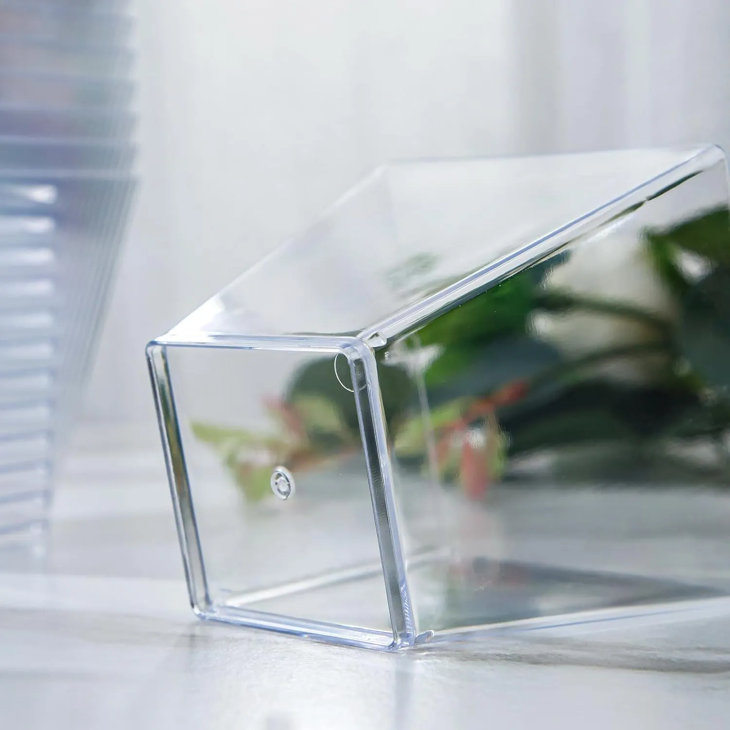 supernal 8oz Square Plastic Dessert Cups,Disposable Plastic Cups,Clear Dessert Cups 100pcs,Plastic Parfait Appetizer Cups Perfect for Birthday,Party,Wedding, RC315-1