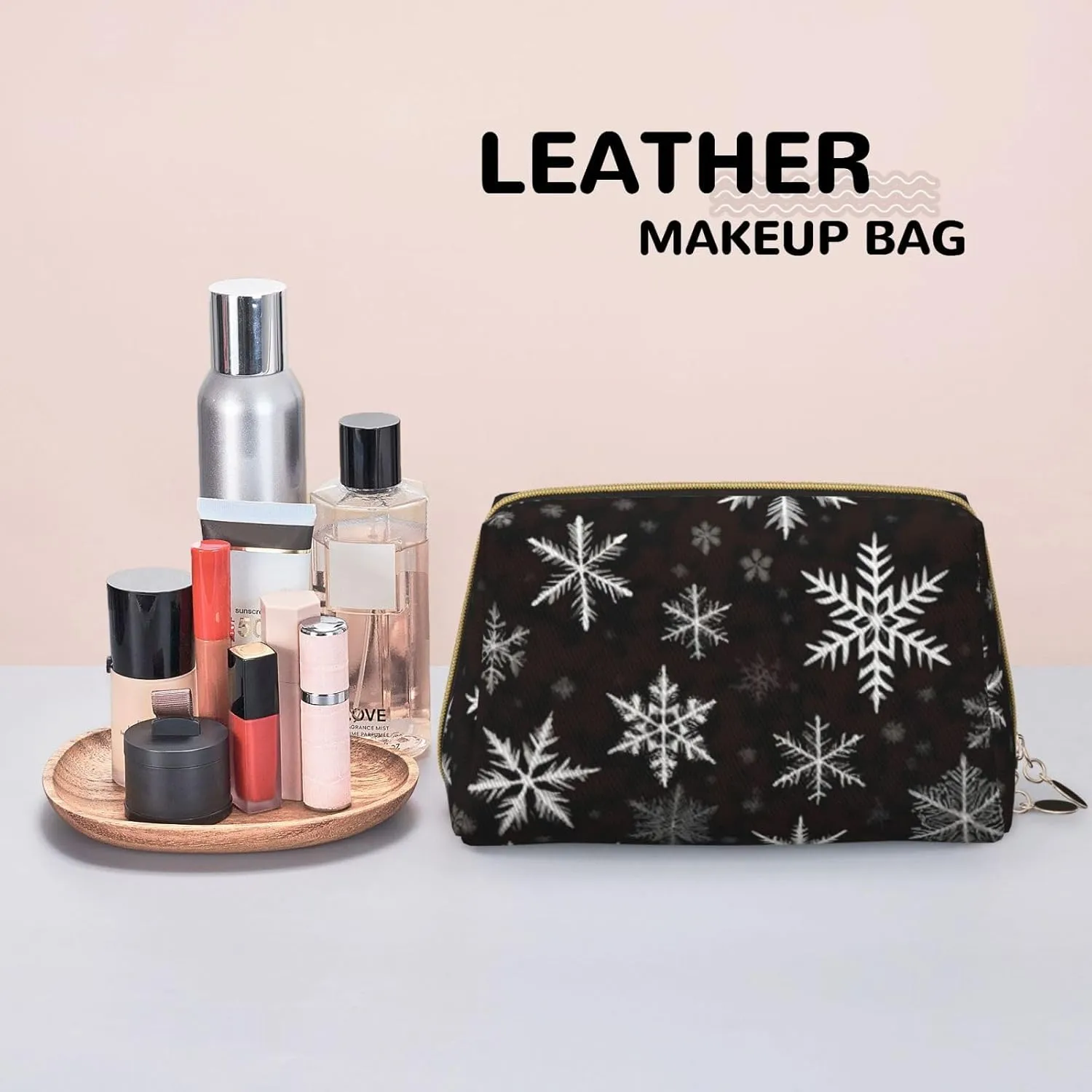 Supernatural Symbols Black Toiletry Pouch, Travel-Friendly Makeup Organizer For Makeup Brushes, Lipsticks