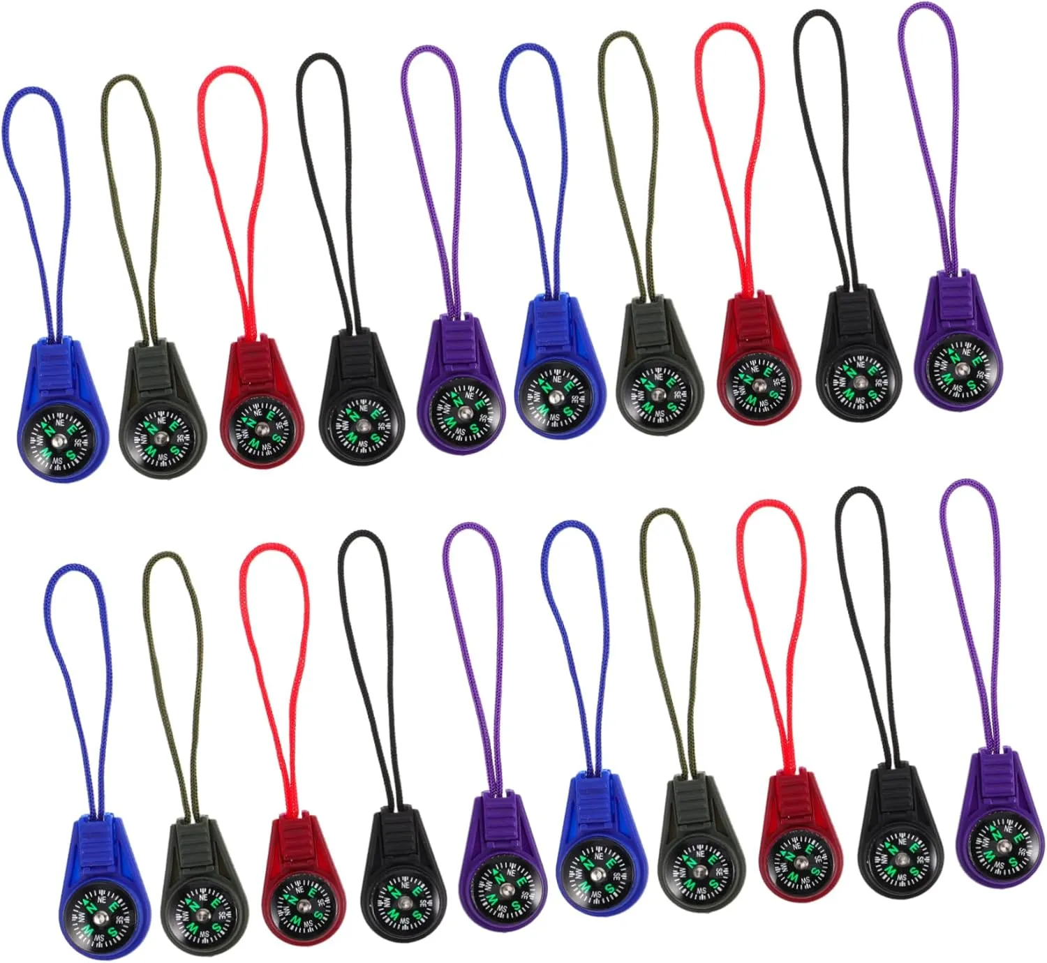 Survival Compass Keychain Portable Plastic Camping Compass with Lanyard for Hiking