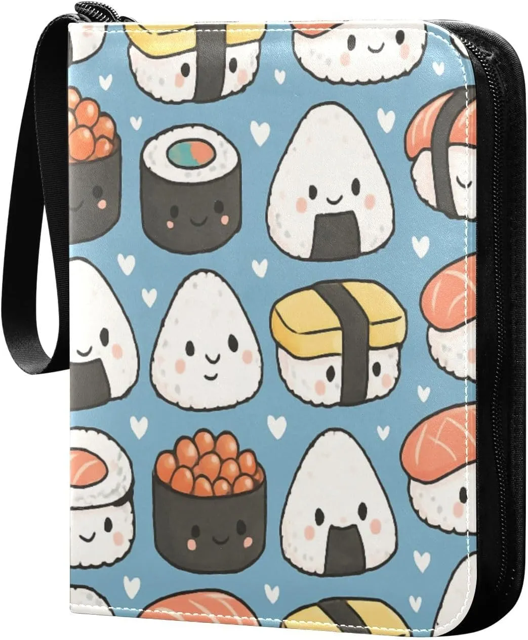 Sushi Card Binder 4 Pockets, 400 Pockets Trading Card Binder Removable Card Albums Card Holder for Games, Sports, Football, Baseball Cards