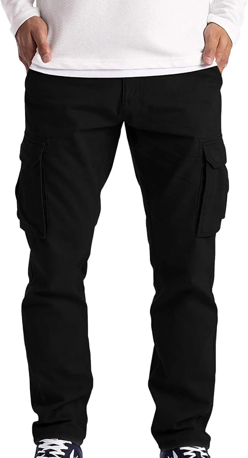 Sweatpants for Men Pants Track Cuff Spliced Solid Color Lace up Workout Pants Drawstring Sweatpants with Pockets