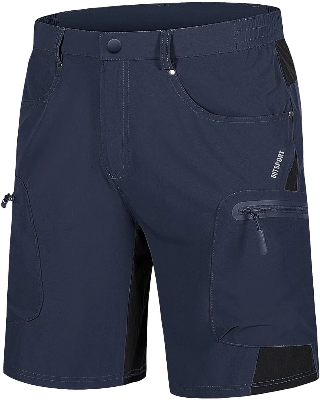 TACVASEN Men's Hiking Cargo Shorts 10" with Zipper Pockets Quick Dry Casual Stretch Golf Work Short Outdoor Summer