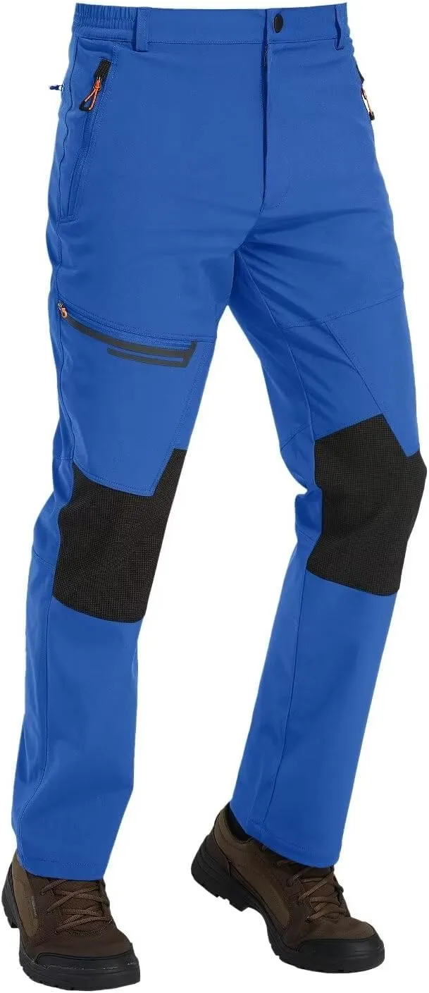 TACVASEN Men's Snow Ski Pants Windproof Snowboard Pants for Men Water Resistant Hiking Pants Fleece Lined Winter Working