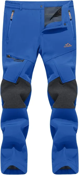 TACVASEN Men's Snow Ski Pants Windproof Snowboard Pants for Men Water Resistant Hiking Pants Fleece Lined Winter Working