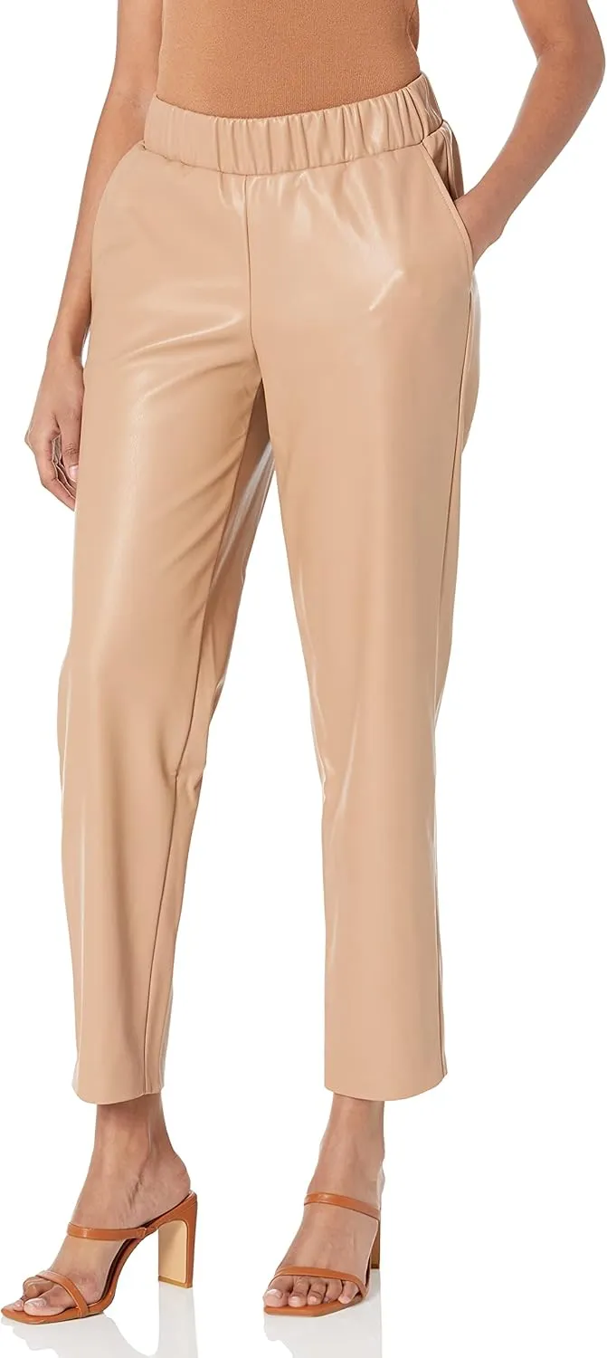 The Drop Women's @Lisadnyc Vegan Leather Pull-on Jogger