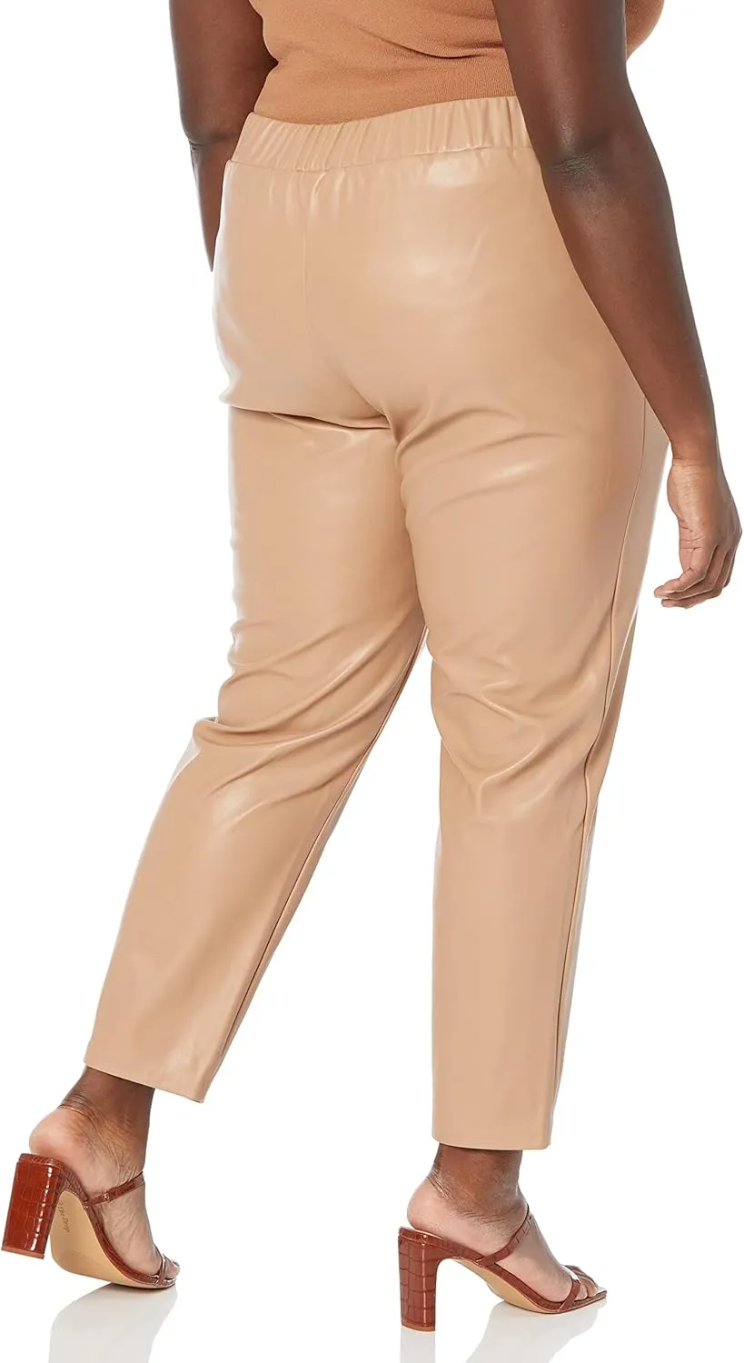 The Drop Women's @Lisadnyc Vegan Leather Pull-on Jogger