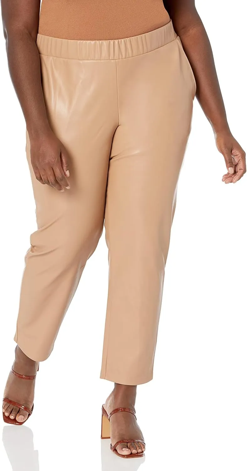 The Drop Women's @Lisadnyc Vegan Leather Pull-on Jogger
