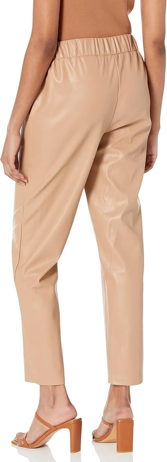 The Drop Women's @Lisadnyc Vegan Leather Pull-on Jogger
