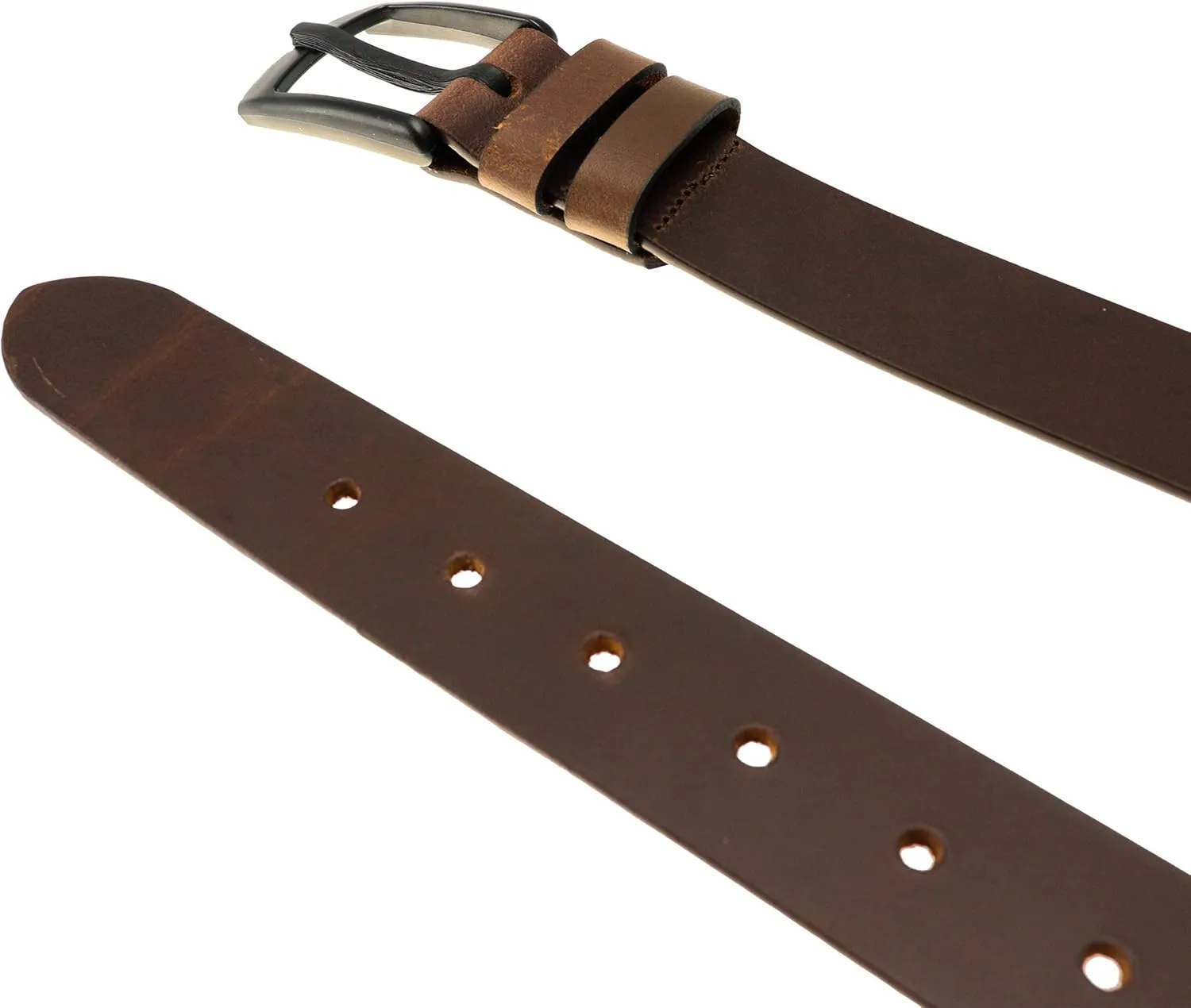 Thomas Bates Metal Free Transit Belt - Travel & TSA Friendly with Genuine Leather Hypoallergenic Strap for Men