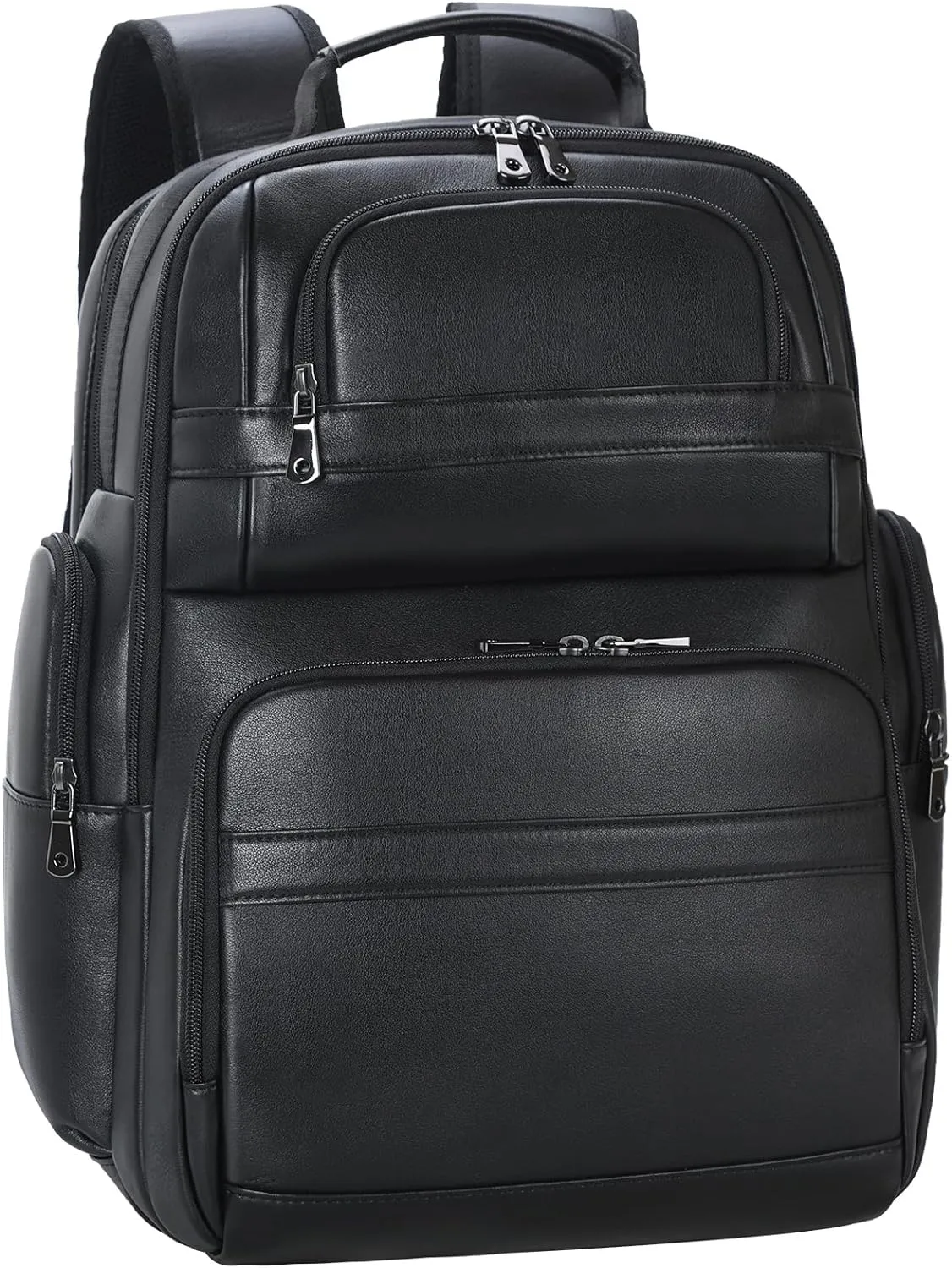 TIDING Men's Vintage Leather Backpack 15.6" Laptop Bag Large Capacity Business Travel Hiking Shoulder Daypacks