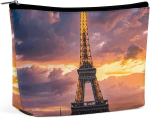 Toiletry Bag for Women Beautiful Eiffel Tower Paris Cosmetic Bag Portable Capacity Travel Makeup Bags with Zipper Lightweight Cute Beauty Makeup Organizer for Traveling, Accessories, Essentials