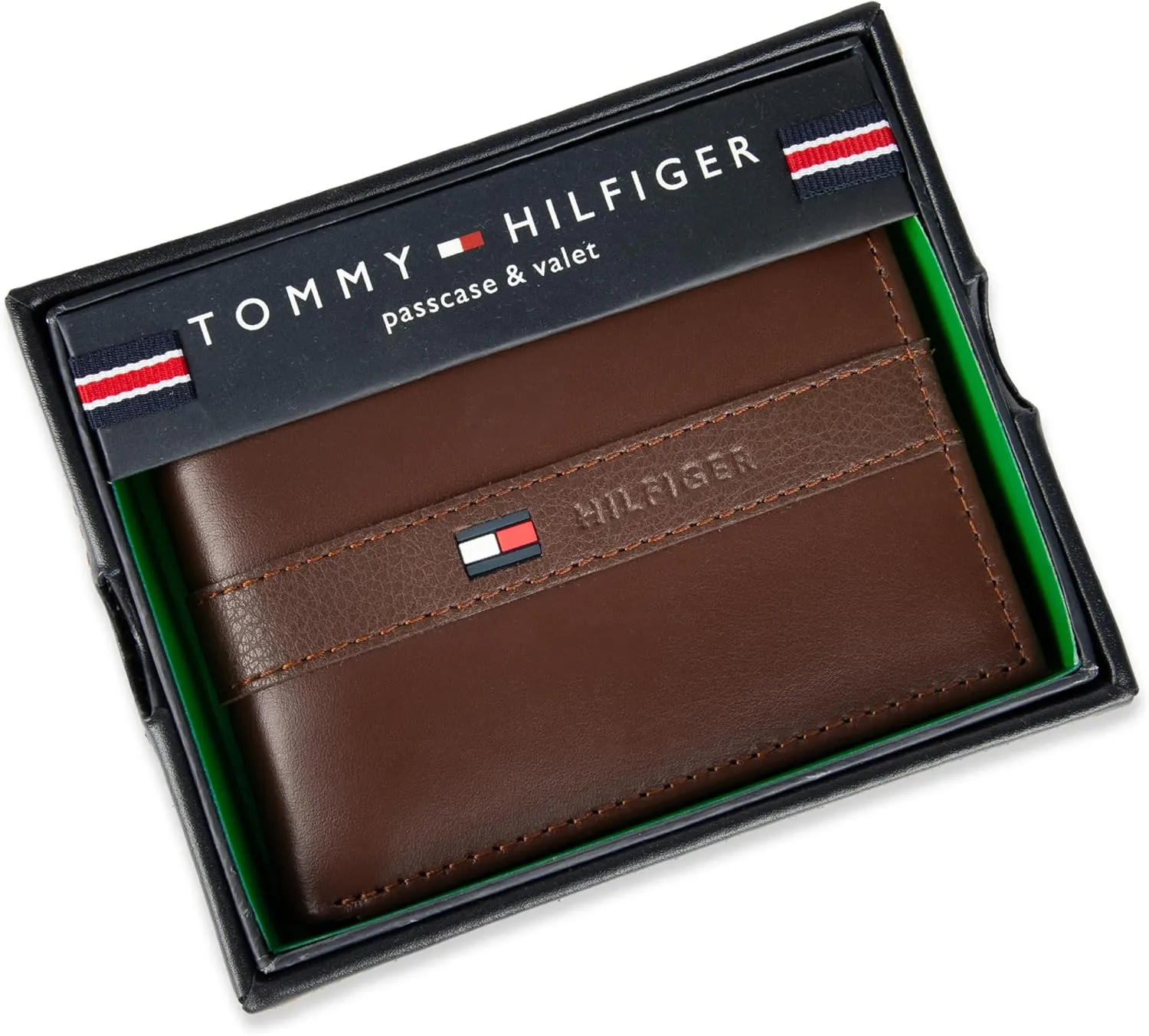 Tommy Hilfiger Men's Classic Bifold Wallet with ID Window and Multiple Card Slots