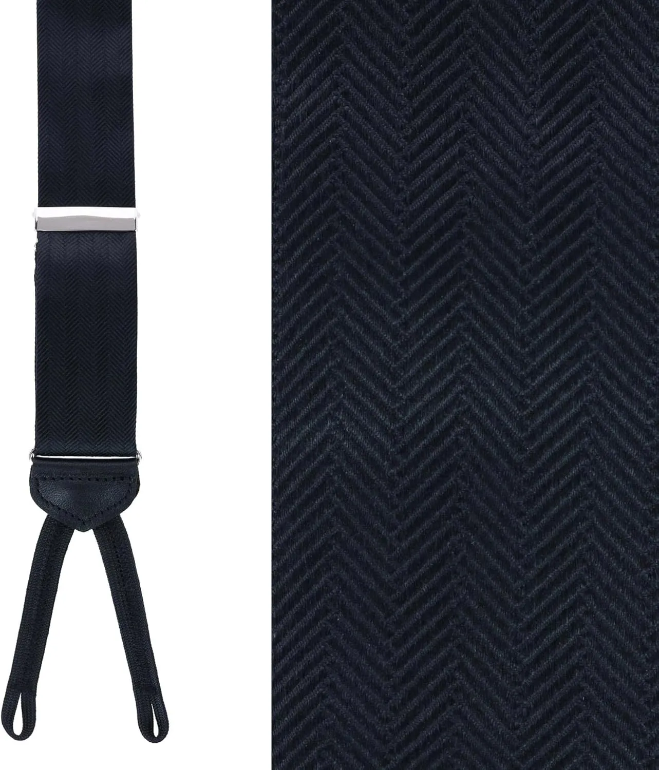Trafalgar Classic Herringbone Formal End Silk Braces
