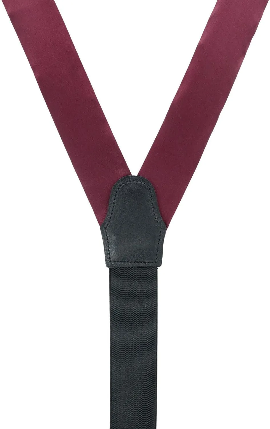Trafalgar Sutton Solid Color Silk Formal Suspenders | Y-Back, Adjustable Braces