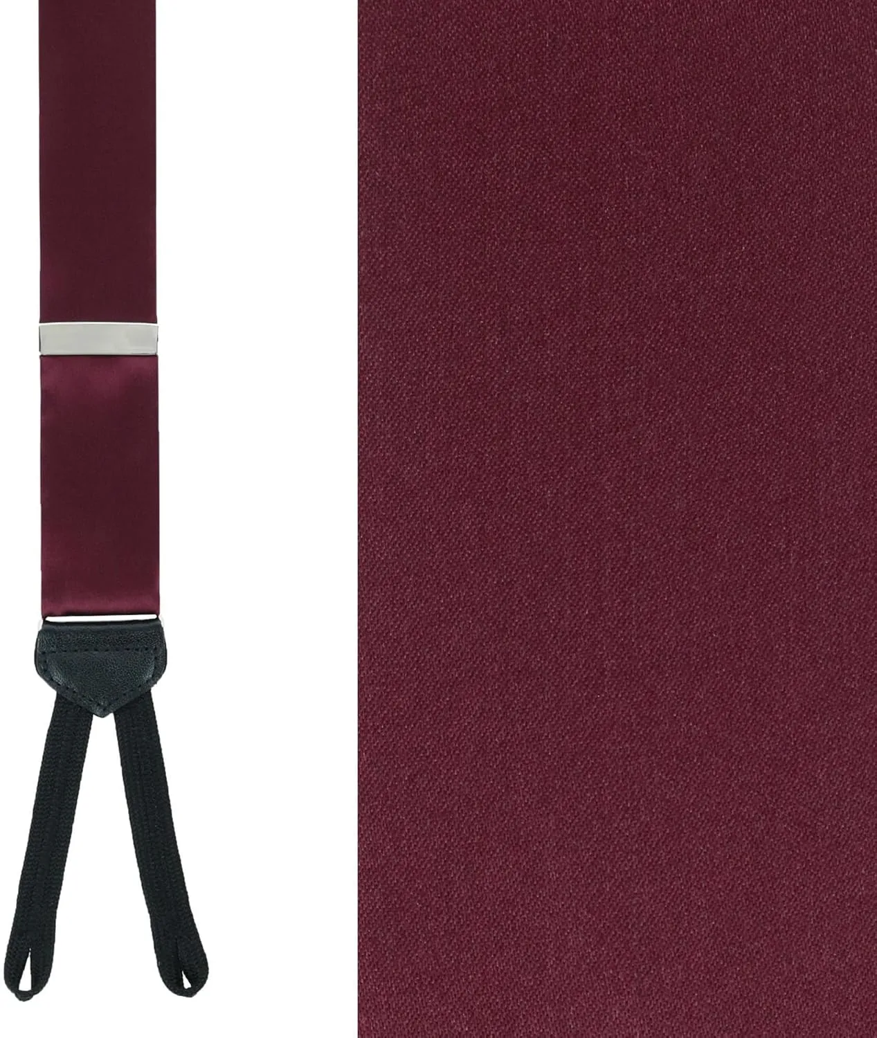 Trafalgar Sutton Solid Color Silk Formal Suspenders | Y-Back, Adjustable Braces