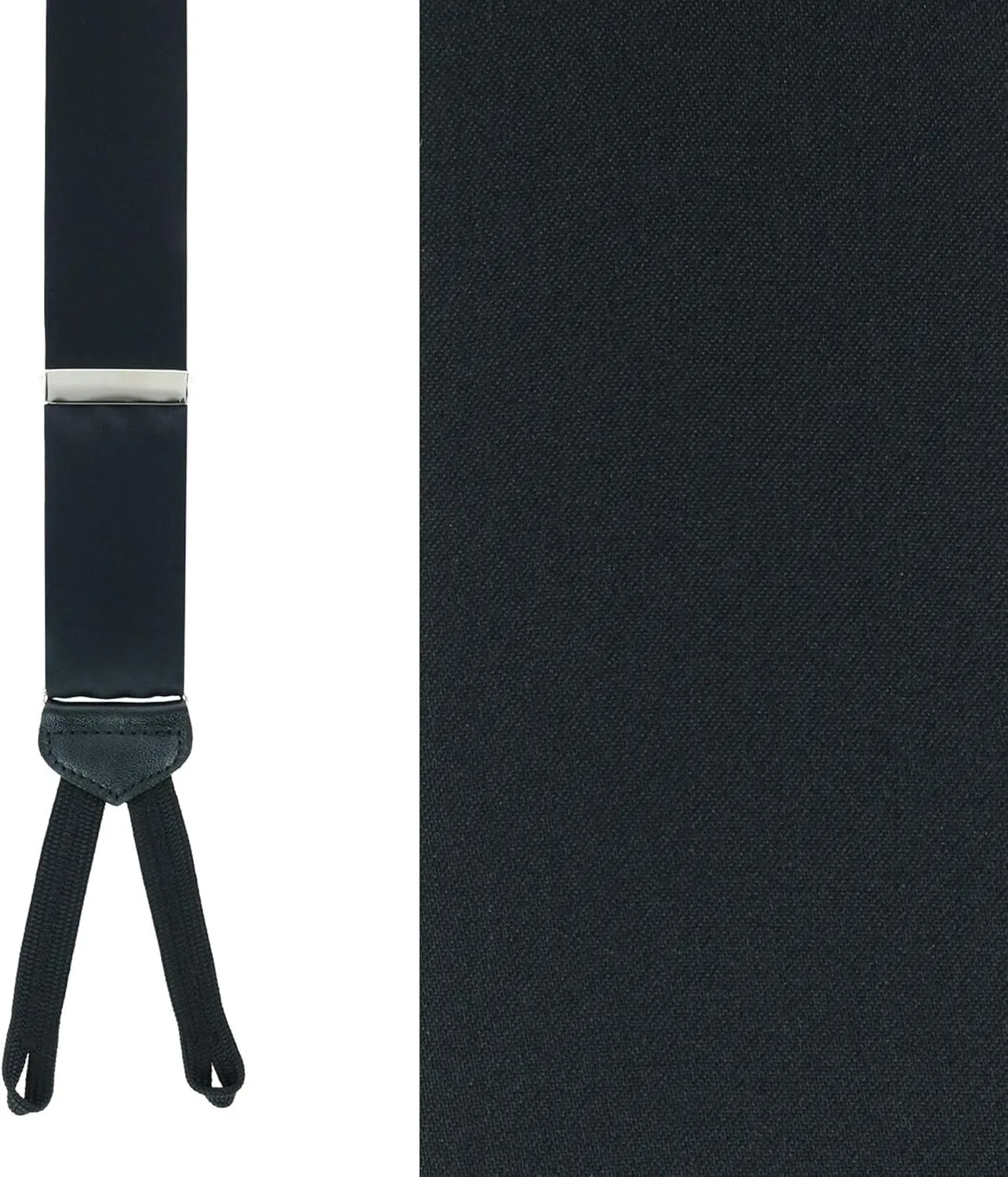 Trafalgar Sutton Solid Color Silk Formal Suspenders | Y-Back, Adjustable Braces