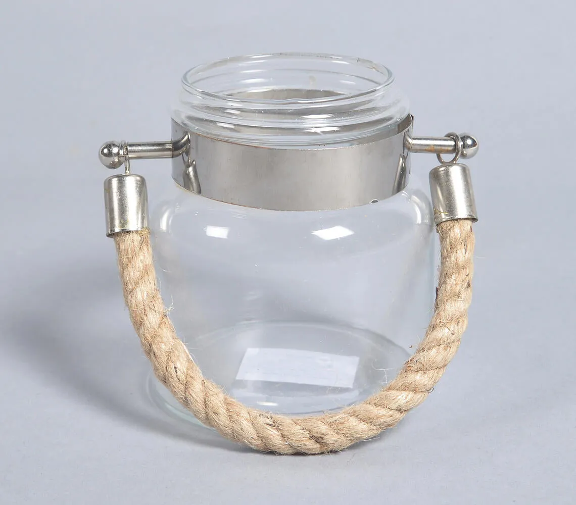 Transparent Glass Decorative Votive Jar