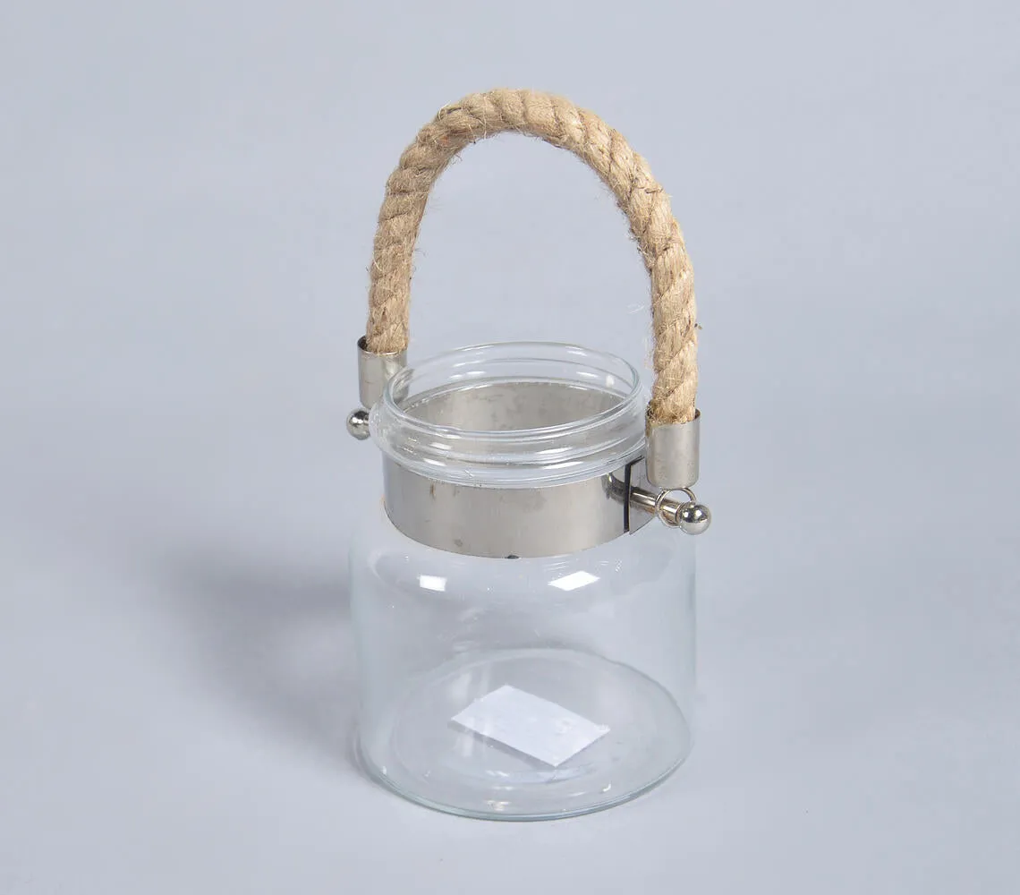 Transparent Glass Decorative Votive Jar