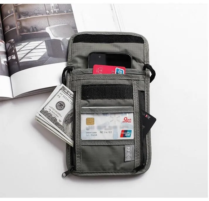 Travel Body Wallet Passport Neck Shoulder Document Bag Case