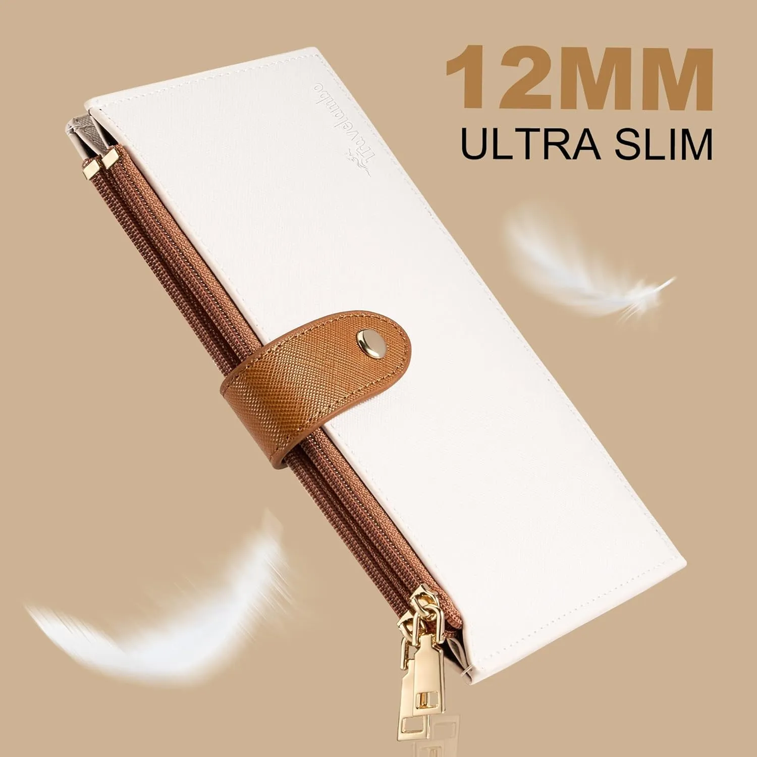 Travelambo RFID Wallet Women Bifold Multi Card Wallet Case with Zipper Pocke Credit Card Holder for Women