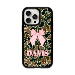 Trendy Pink Bow Camo Hunting Outdoors Phone Case (Customizable)