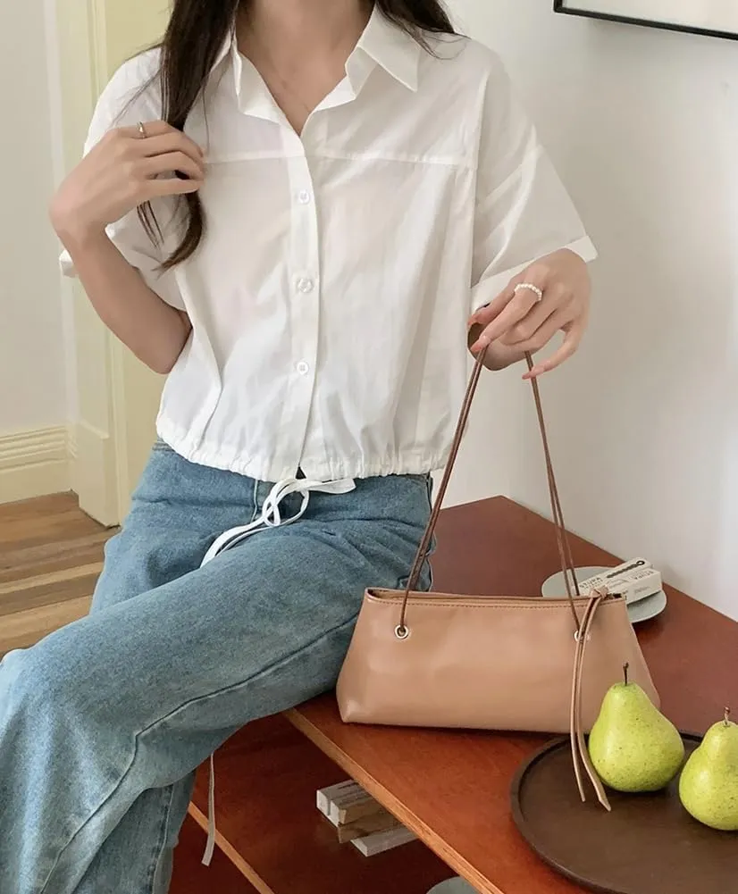 Trendy PU Leather Shoulder Bag for Women Classic Retro Underarm Purse Square long-style Tote Handbag for Travel Dating
