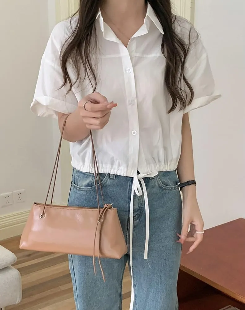 Trendy PU Leather Shoulder Bag for Women Classic Retro Underarm Purse Square long-style Tote Handbag for Travel Dating