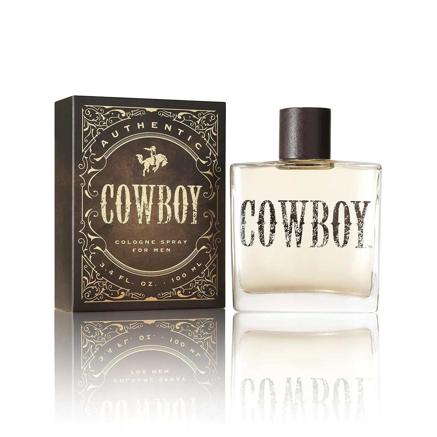 Tru Western Cowboy Men's Cologne, 3.4 fl oz (100 ml) - Woodsy, Warm, Rugged