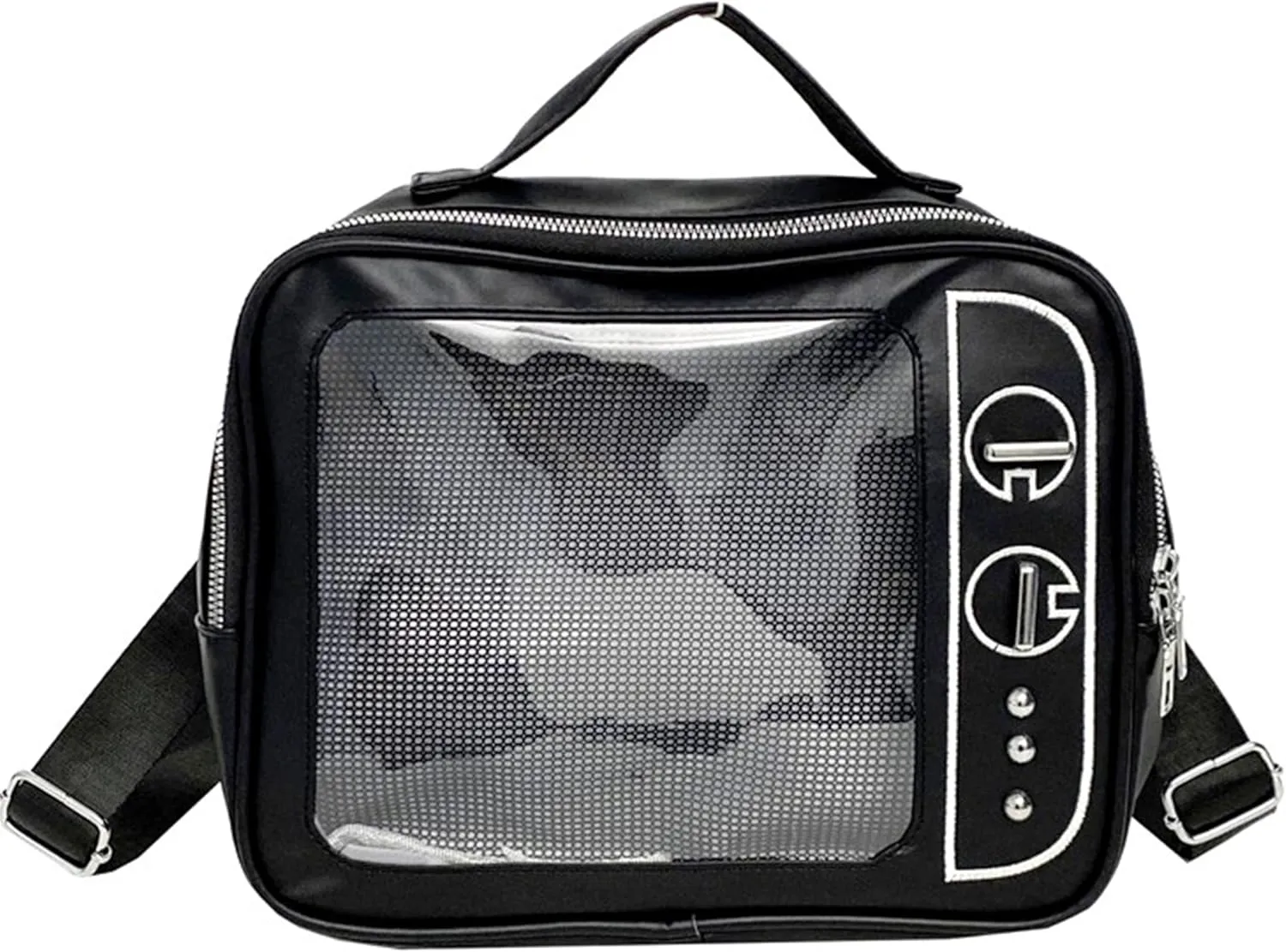 TTCAYU TV Shape Ita Bag For Women (Black-TV)