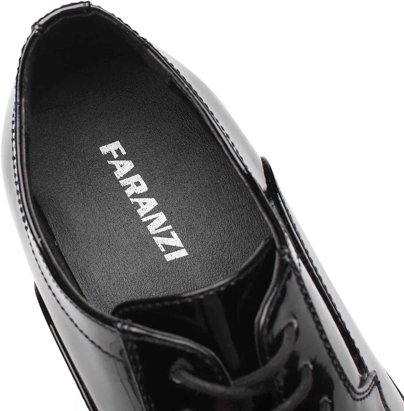 Tuxedo Shoes Patent Leather Wedding Shoes for Men Cap Toe Lace up Formal Business Oxford Shoes