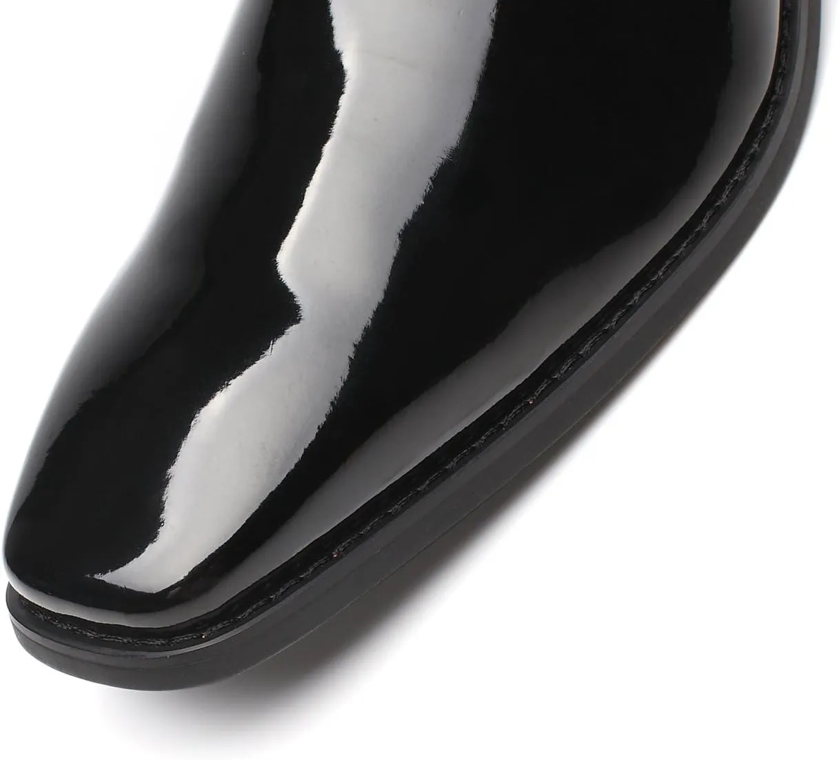Tuxedo Shoes Patent Leather Wedding Shoes for Men Cap Toe Lace up Formal Business Oxford Shoes