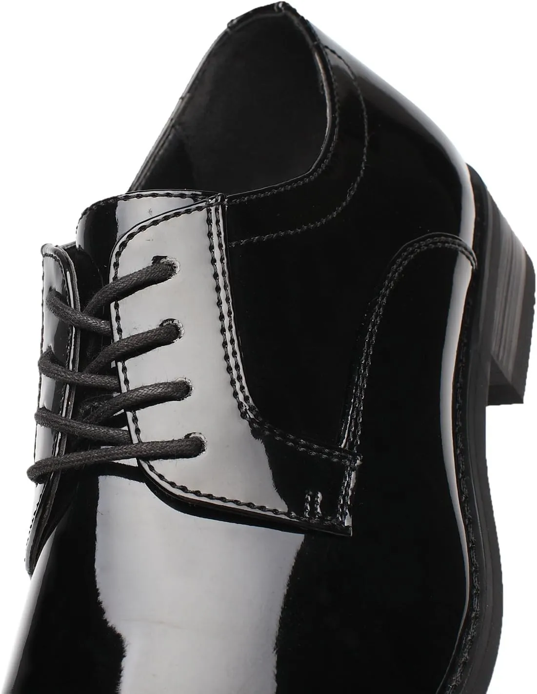 Tuxedo Shoes Patent Leather Wedding Shoes for Men Cap Toe Lace up Formal Business Oxford Shoes