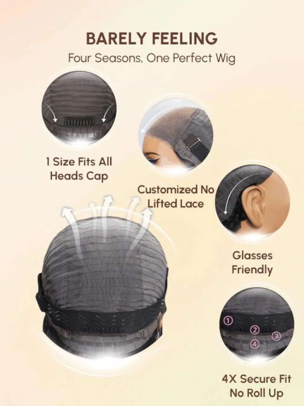 UNICE Yaki Straight Bye Bye Knots Glueless Wigs Human Hair Pre Plucked Pre Cut 7x5 Transparent Lace Put on and Go Human Hair Wig Natural Hairline 18 inch