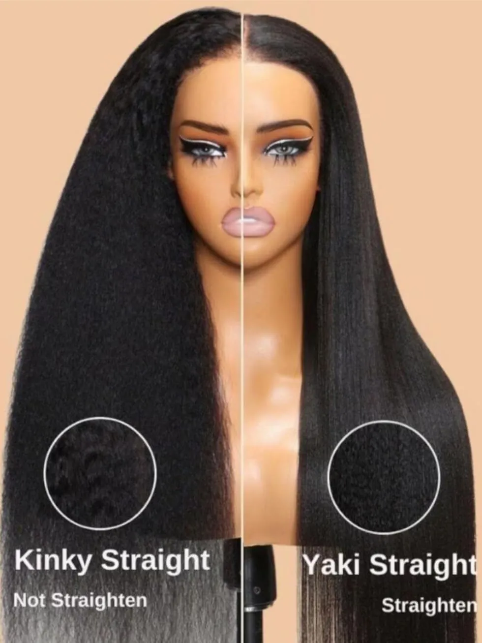 UNICE Yaki Straight Bye Bye Knots Glueless Wigs Human Hair Pre Plucked Pre Cut 7x5 Transparent Lace Put on and Go Human Hair Wig Natural Hairline 18 inch