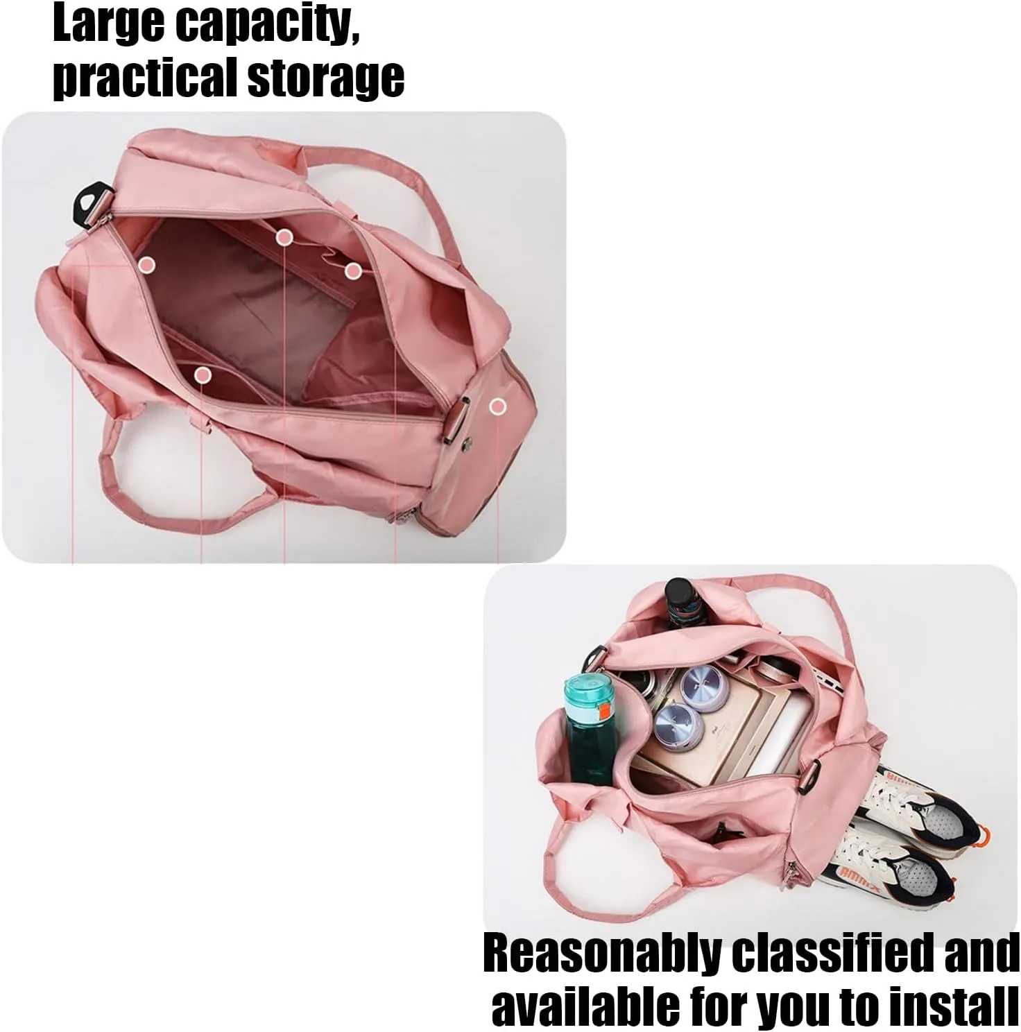 Unisex Solid - Color Oxford Cloth Yoga, Sports, and Travel Bag (20-35L) - Multiple Colors Available (cyan)