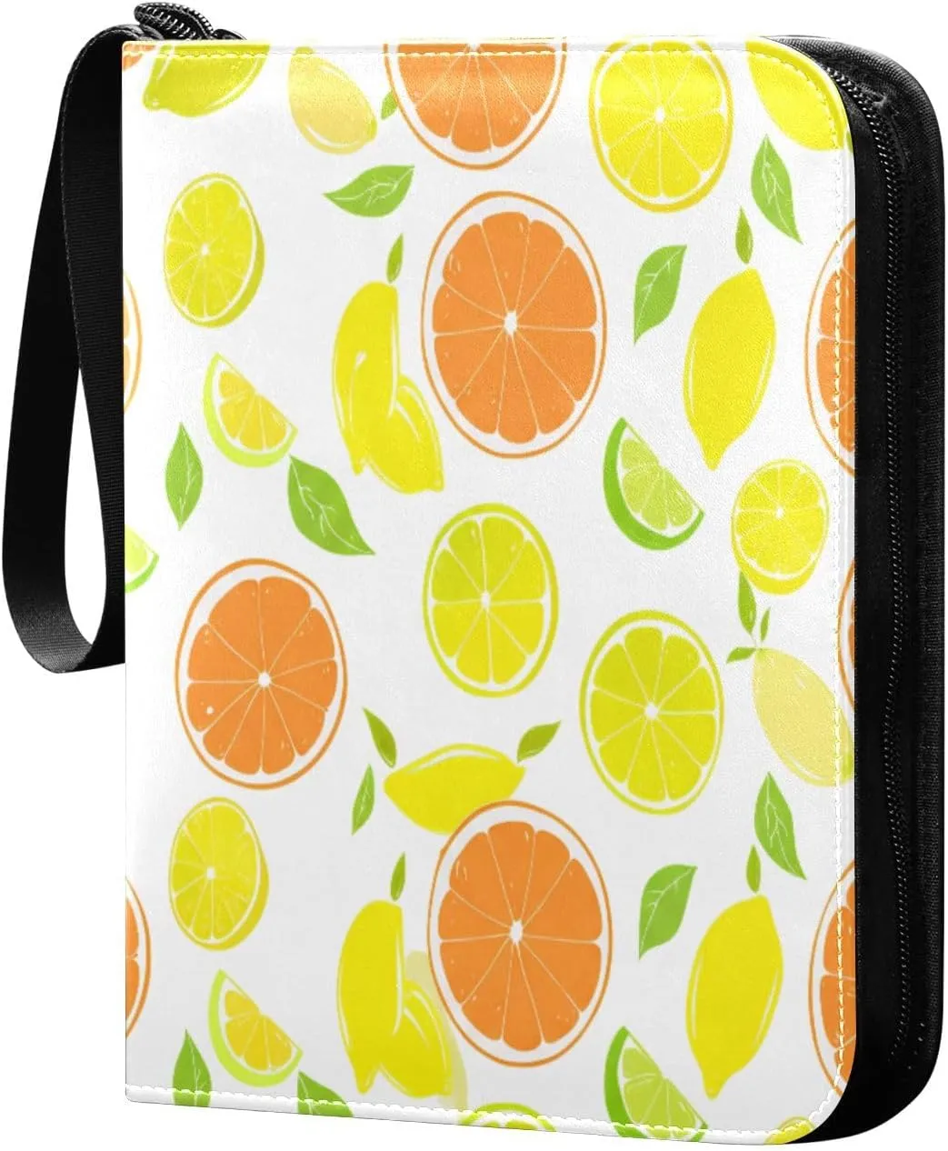 Various Fruits Card Binder 4 Pockets, 400 Pockets Trading Card Binder Removable Card Albums Card Holder for Games, Sports, Football, Baseball Cards