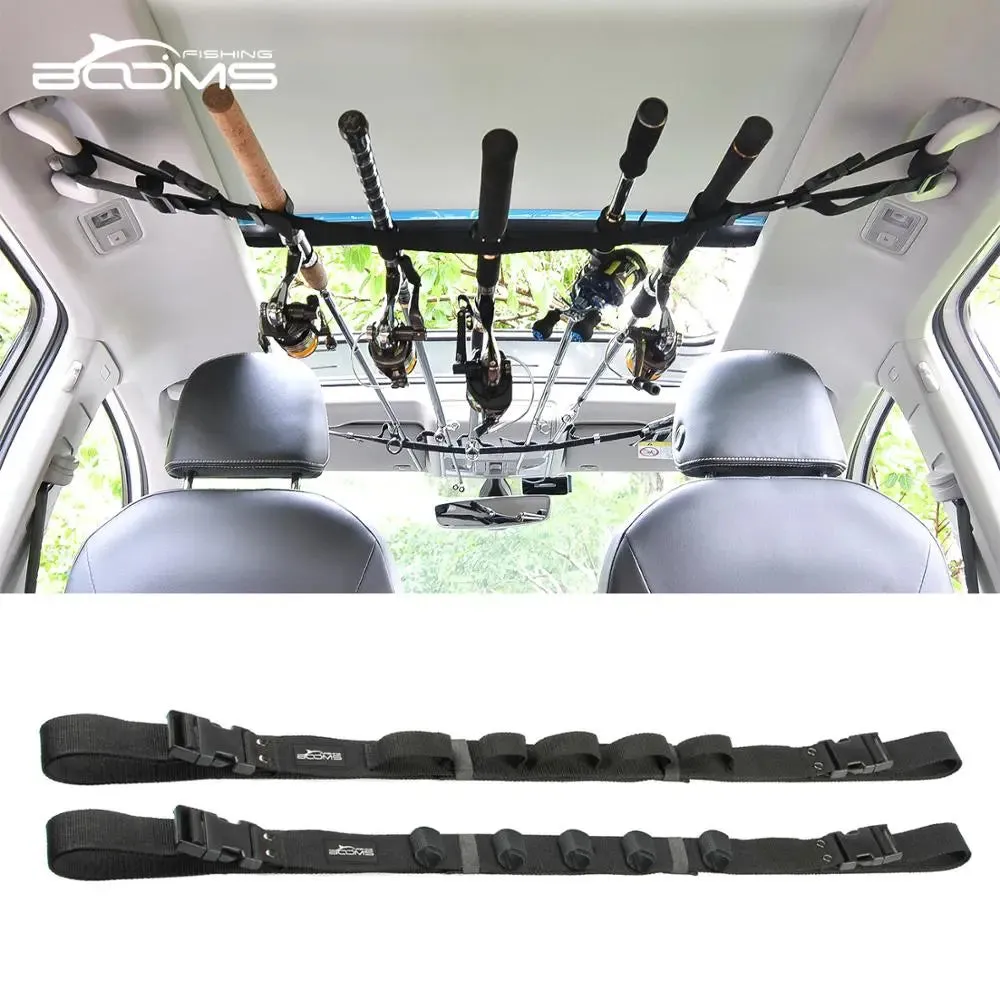 Vehicle Rod Carrier Rod Holder Belt Strap With Tie Suspenders Wrap Fishing