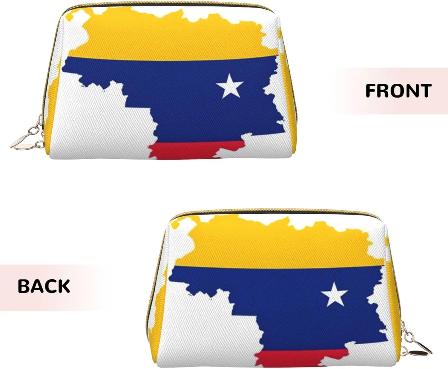 Venezuela Flag Toiletry Pouch, Travel-Friendly Makeup Organizer For Makeup Brushes, Lipsticks
