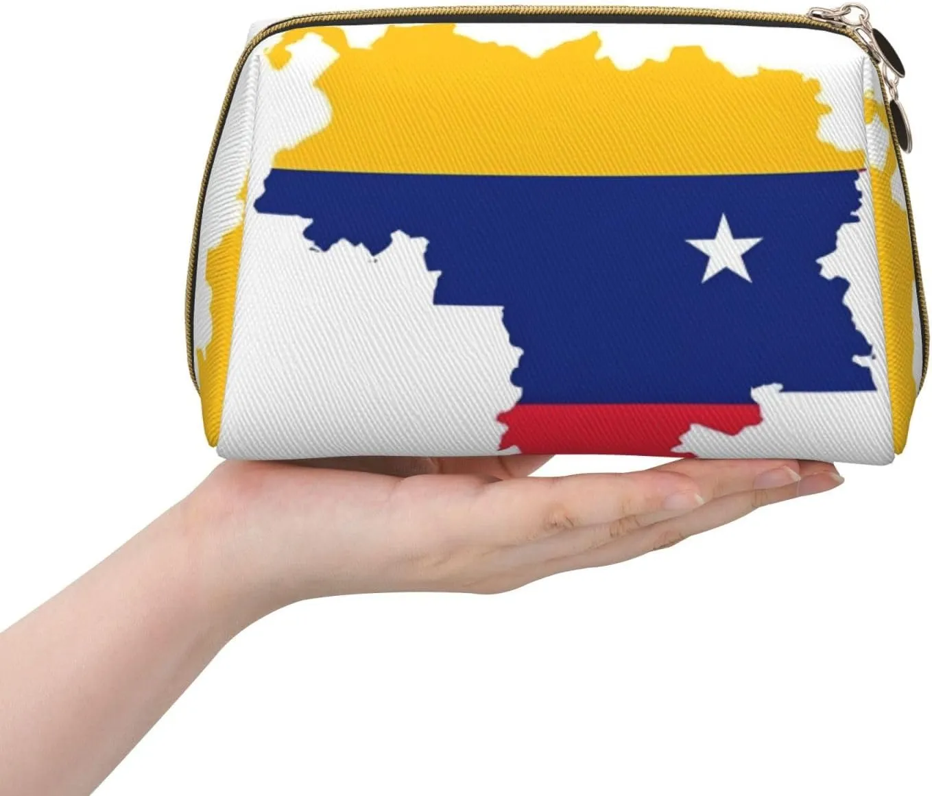 Venezuela Flag Toiletry Pouch, Travel-Friendly Makeup Organizer For Makeup Brushes, Lipsticks
