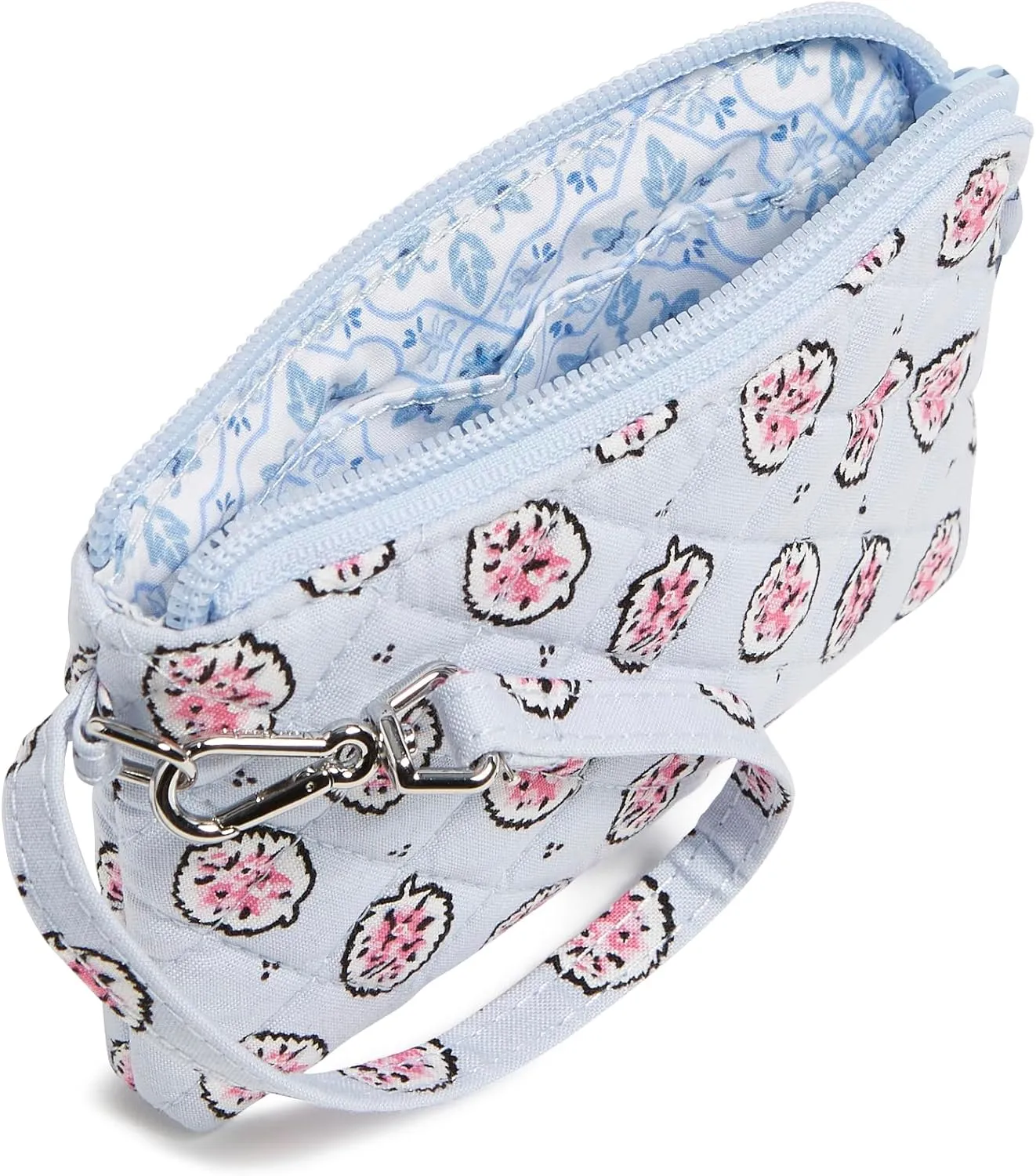 Vera Bradley Cotton Clip & Zip Mini Pouch Wallet, Magnifique Leaf