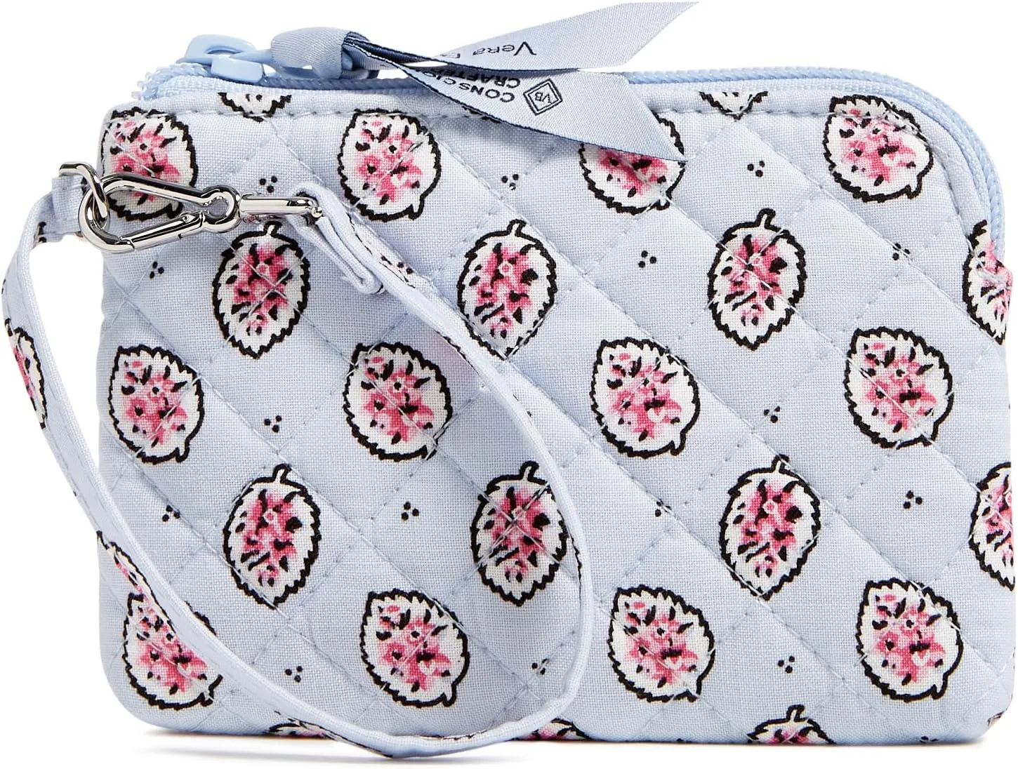 Vera Bradley Cotton Clip & Zip Mini Pouch Wallet, Magnifique Leaf