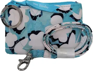 Vera Bradley Ultralight Zip ID Case and Lanyard Set, Cut Vines Cool